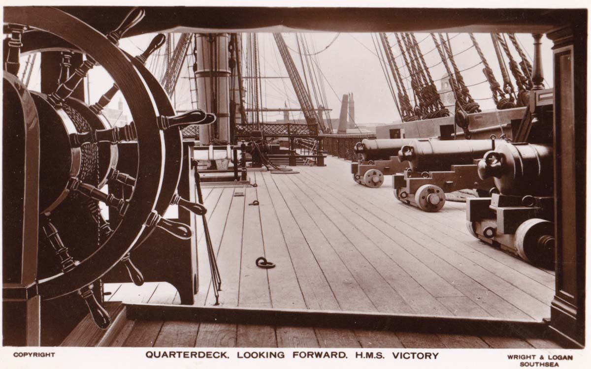 Portsmouth. H.M.S. 'Victory', Quarterdeck, looking forward
