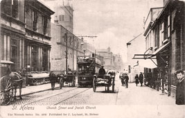 Saint Helens. Church Street and Parish Church