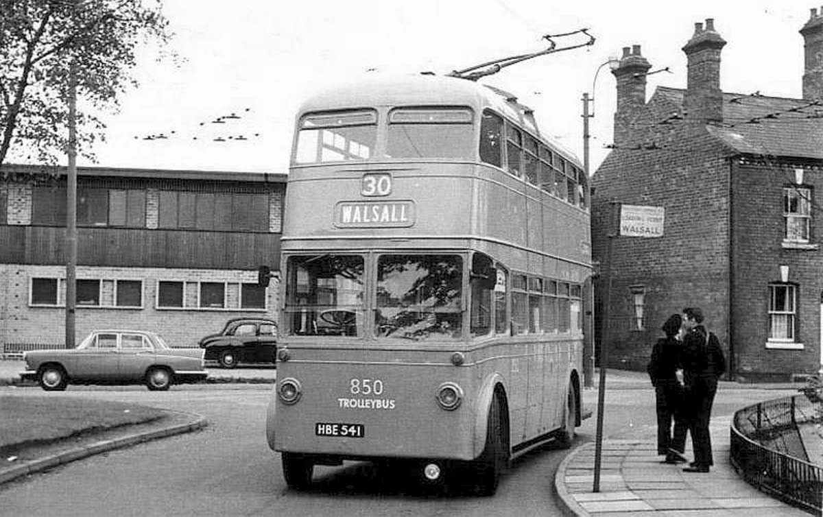 Walsall. Double Decker Bus 1950's