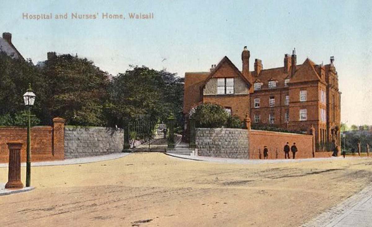 Walsall. The hospital entrance and the Nurses' Home