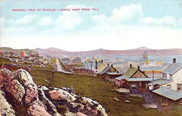 Port Stanley. Panorama of the city