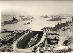 Gibraltar. Docks of Gibraltar, 1917