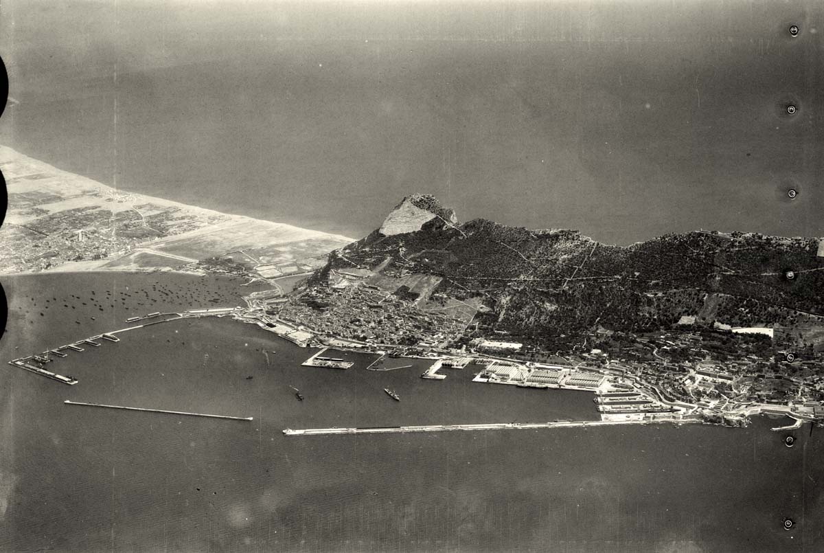 Gibraltar from La Linea de la Concepcion, 1928