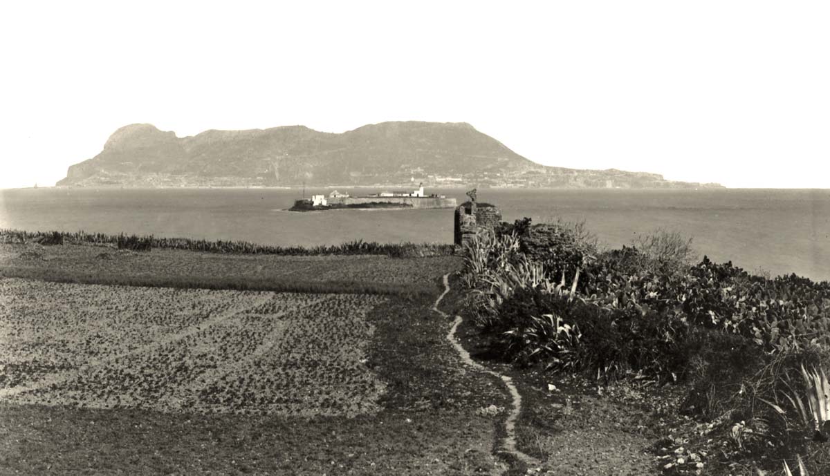 View of Gibraltar from Algeciras, 1890