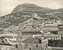 Gibraltar. View from Santa Barbara, 1860