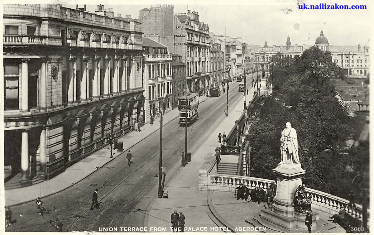 Aberdeen. Union Terrace from the Palace Hotel