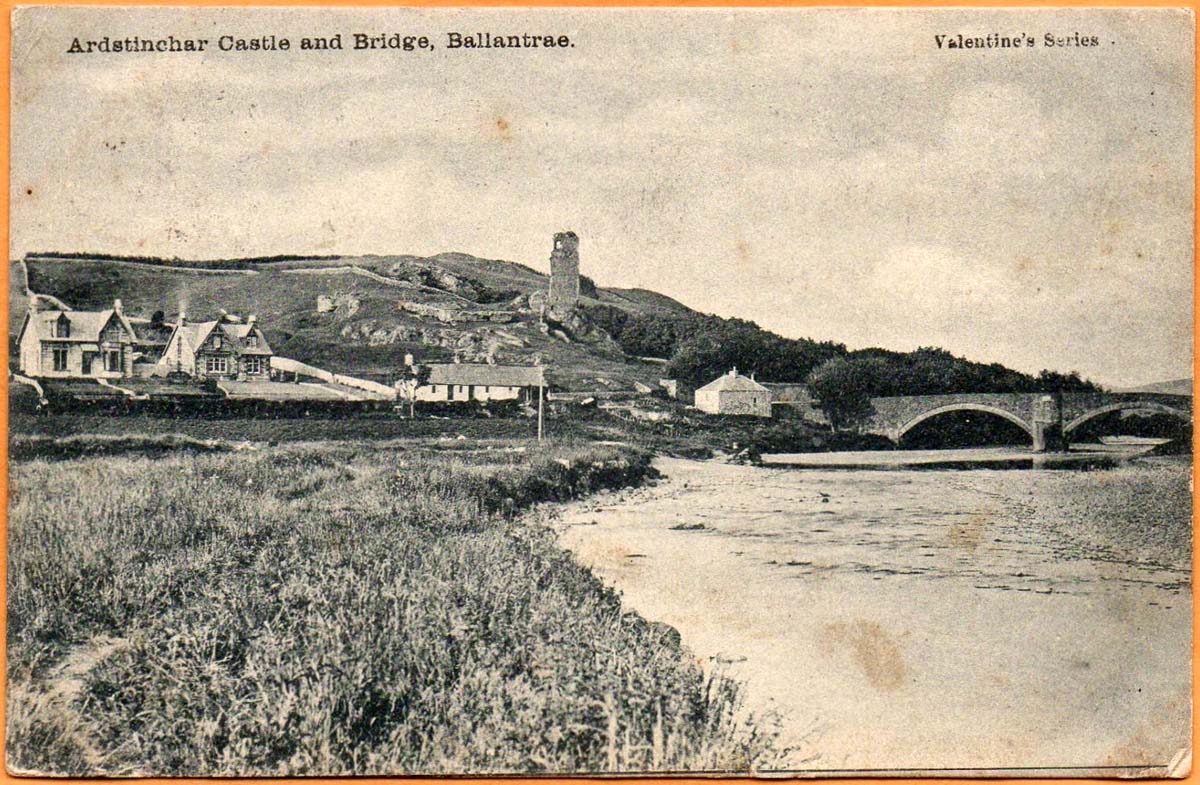 Ballantrae. Ardstinchar Castle and Bridge, 1906