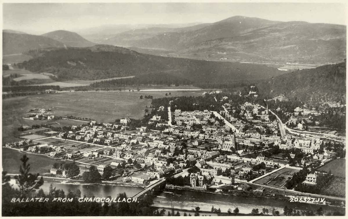 Panorama of Ballater from Craigcoynach, 1940s