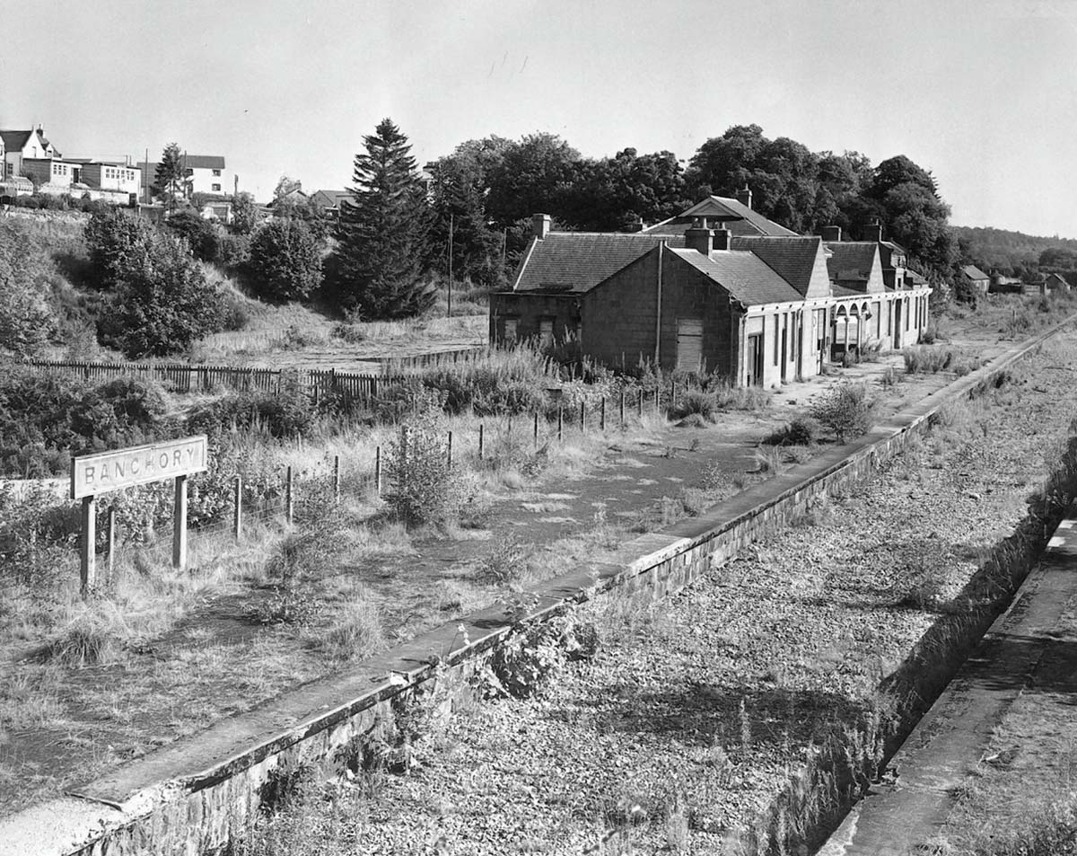 A disused Banchory Station in the 1970s