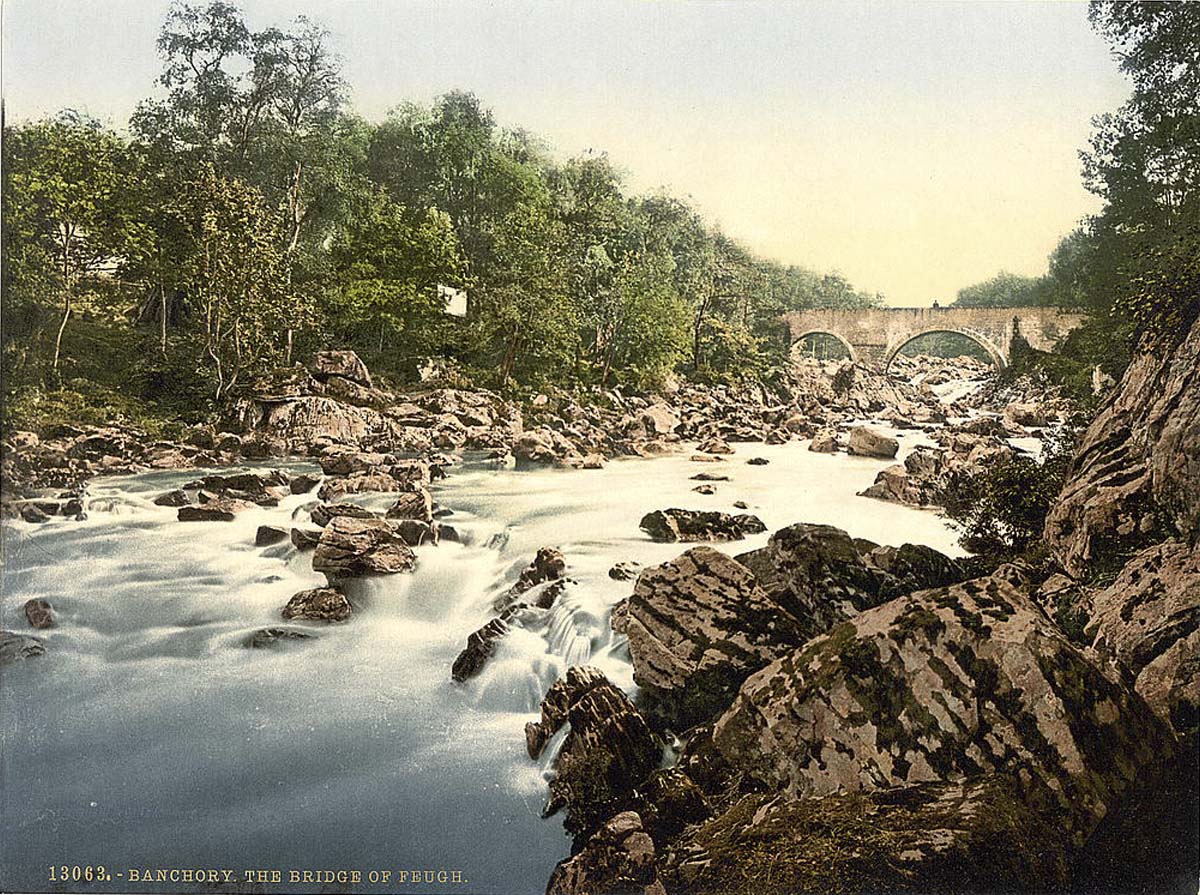 Banchory. The bridge on Feugh River, circa 1890