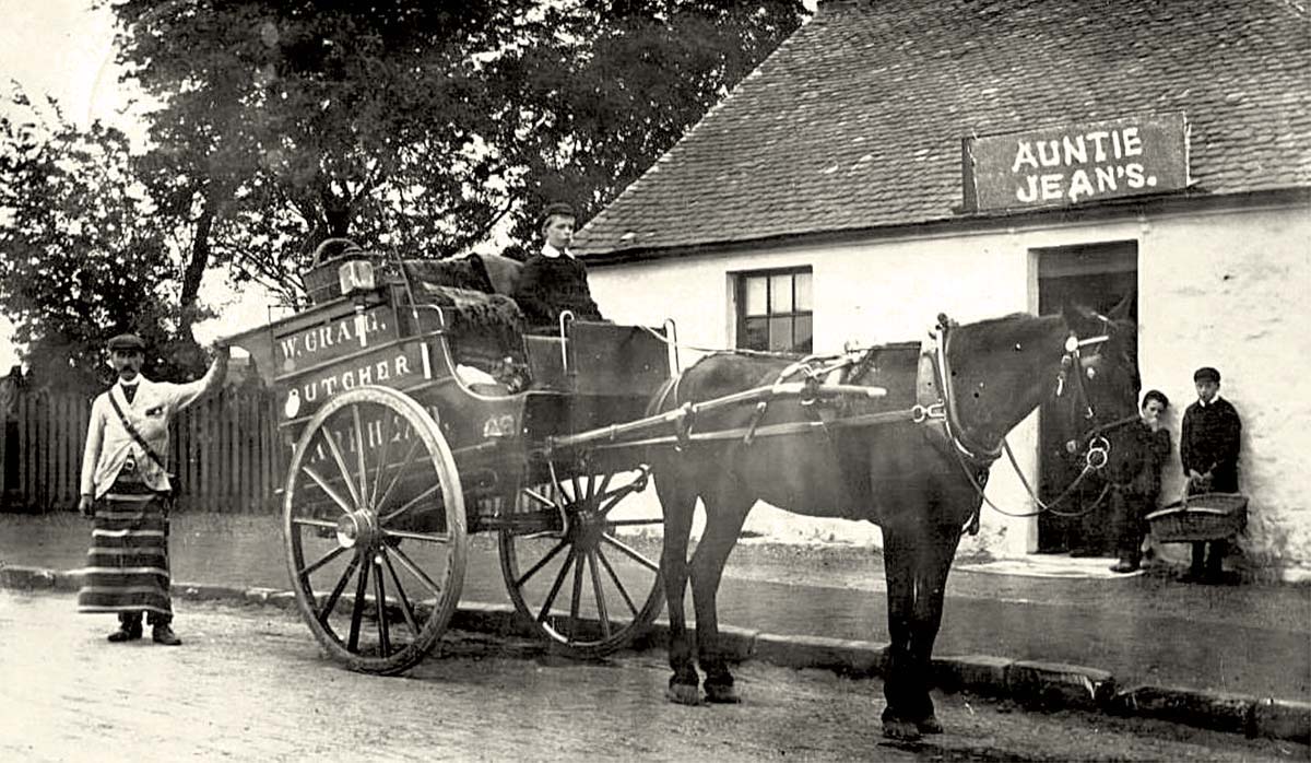 Barrhead. W. Craig Butcher, horse and cart