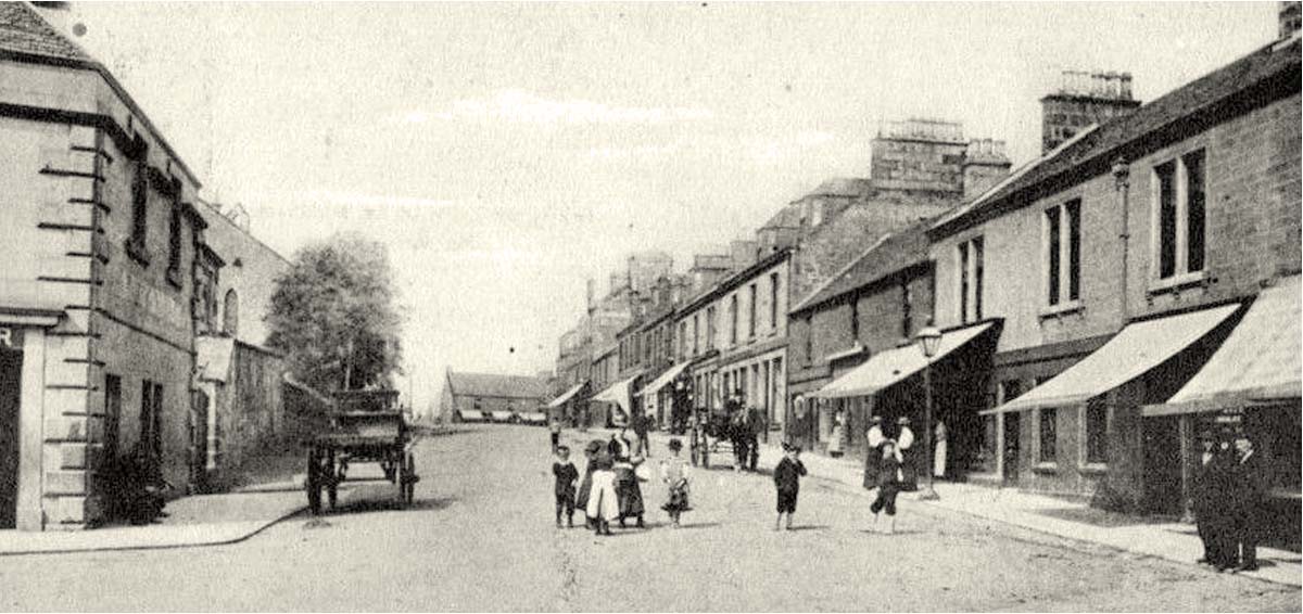 Bathgate. Panorama of town street