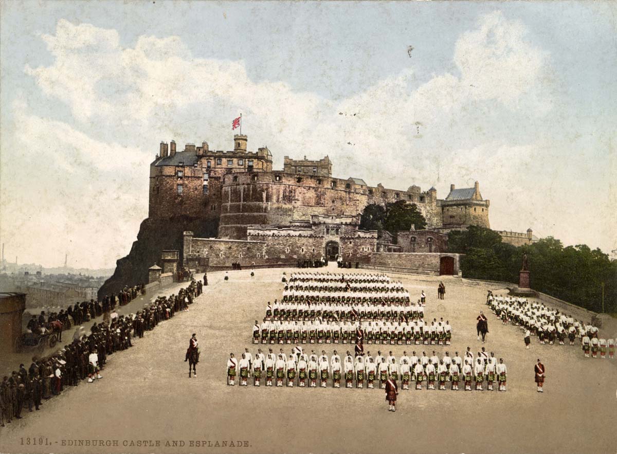Edinburgh Castle and Esplanade, circa 1890