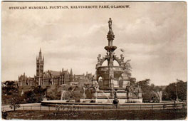 Glasgow. Kelvingrove Park, Stewart Memorial Fountain