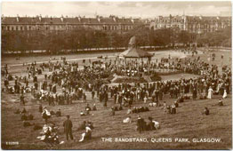 Glasgow. Queens Park, Bandstand, 1924