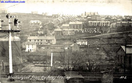 Aberbargoed. Panorama of town from railway station