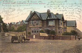 Newport. Handpost Hotel on Cross Bassaleg and Risca Roads, 1905